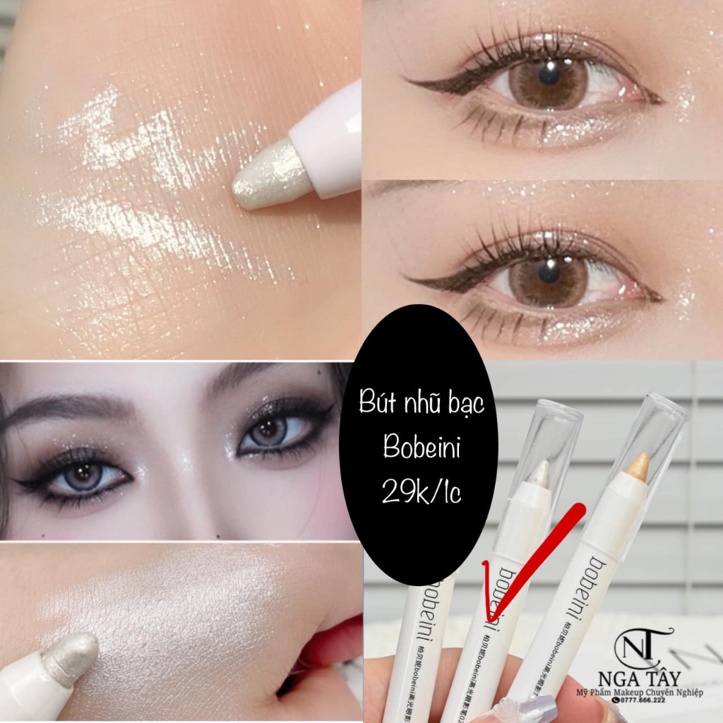 Bút Nhũ Mắt Kiêm Highlight Bobeini ~ Hiệu Ứng Ngân Hà Long Lanh Dễ Dùng Dễ Mang Theo