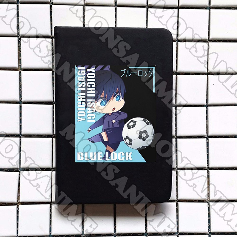 Sổ da cầm tay A6 in hình BLUE LOCK ver NỀN in hình anime chibi ghi chép tiện lợi