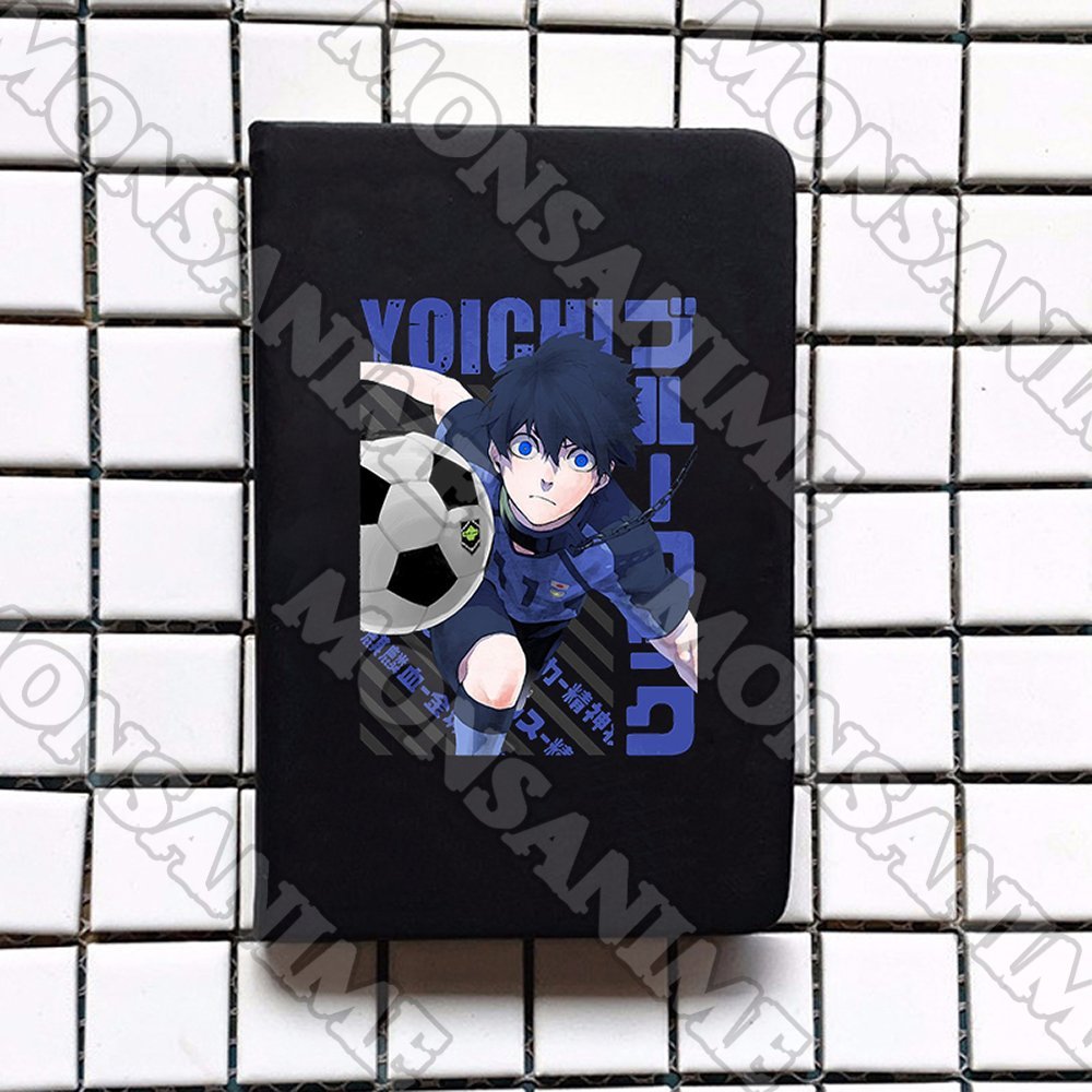 Sổ da cầm tay A6 in hình BLUE LOCK ver NỀN in hình anime chibi ghi chép tiện lợi