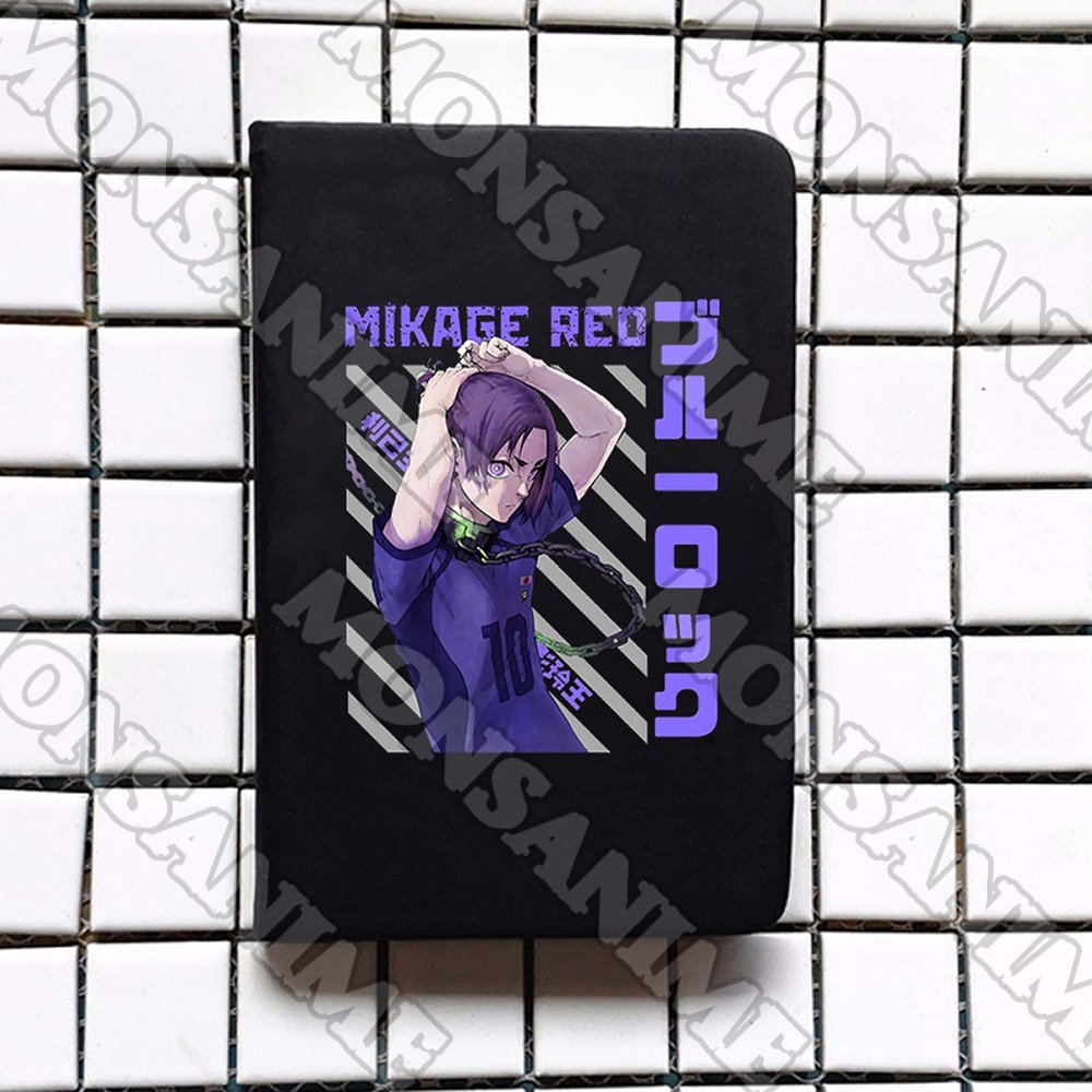 Sổ da cầm tay A6 in hình BLUE LOCK ver NỀN in hình anime chibi ghi chép tiện lợi