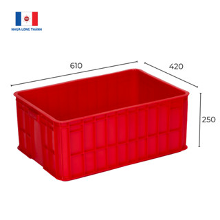 Sóng nhựa bít Nhựa Long Thành HS017-SB L610 x W420 x H250 ± 10mm