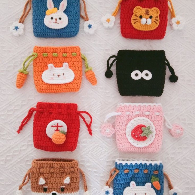 ❤️ Túi len dây rút nhiều mẫu ngộ nghĩnh, đáng yêu/Túi len dây rút mini/Túi len làm túi tỏi cho bé❤️