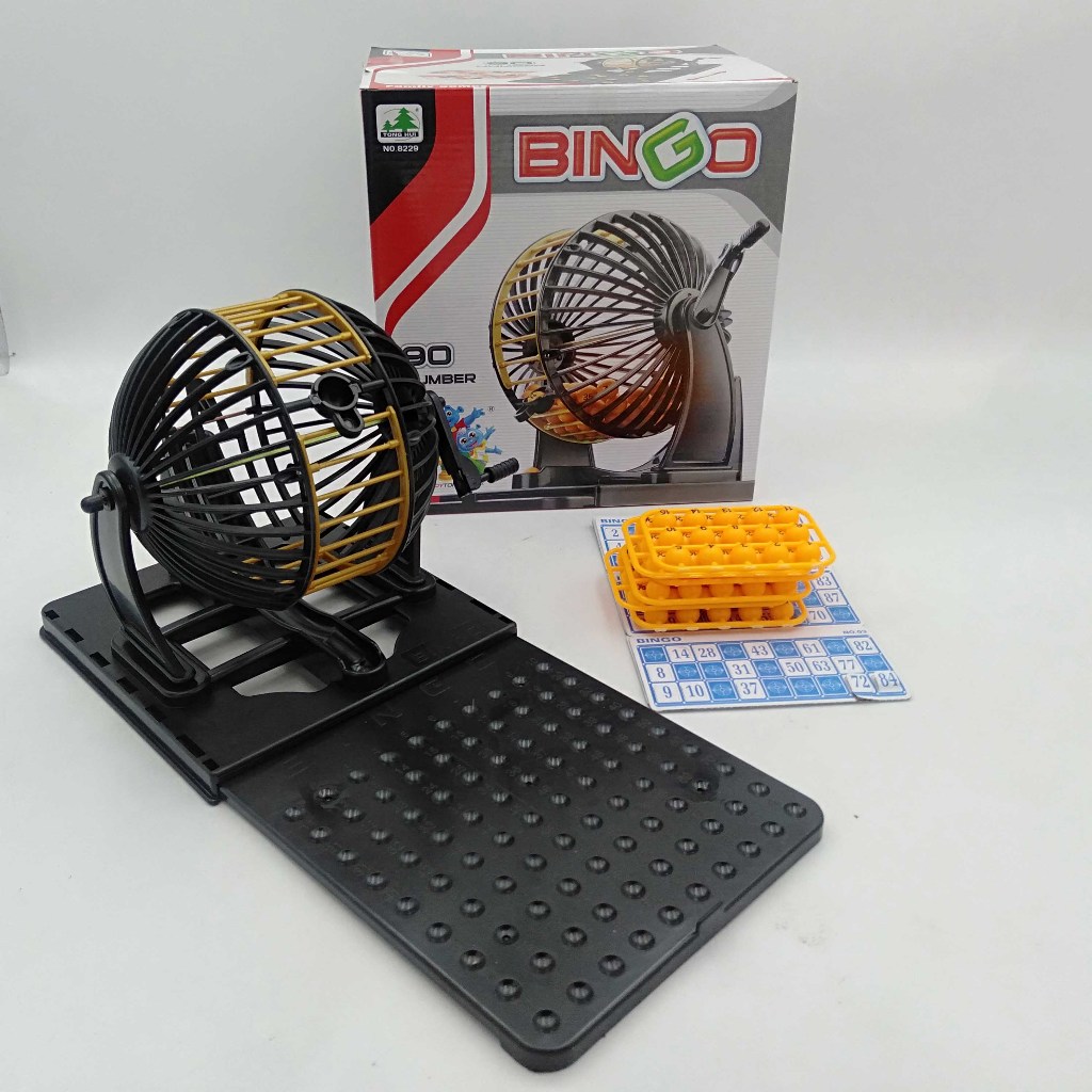 Lồng Quay Lô Tô ⚡ 𝐅𝐑𝐄𝐄 𝐒𝐇𝐈𝐏 ⚡ Bingo Neo 90 số Loại Lớn 24 Thẻ- Đồ chơi Hot cho ngày Tết
