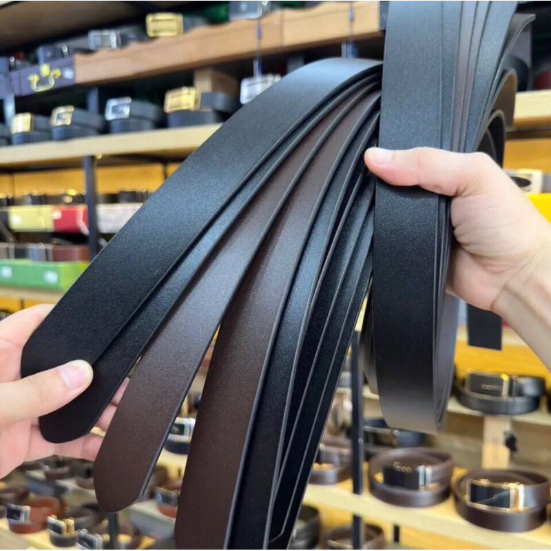 Thắt Lưng Nam Da Bò Vegtan Nhập Ý Nhiều mẫu mặt khóa Tự Động DTM Bản Rộng 3.5cm Hai Màu Đen Nâu Bảo Hành 5 Năm