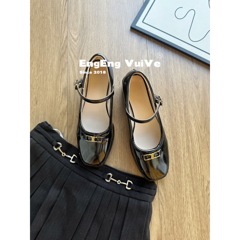 Giày Cao Gót Tiểu Thư Đính Charm ~ 4.5cm