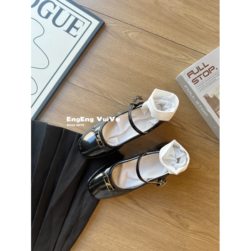 Giày Cao Gót Tiểu Thư Đính Charm ~ 4.5cm