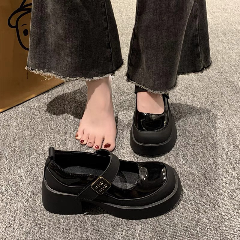 Giày búp bê nữ quai dán tag miu miu trẻ trung