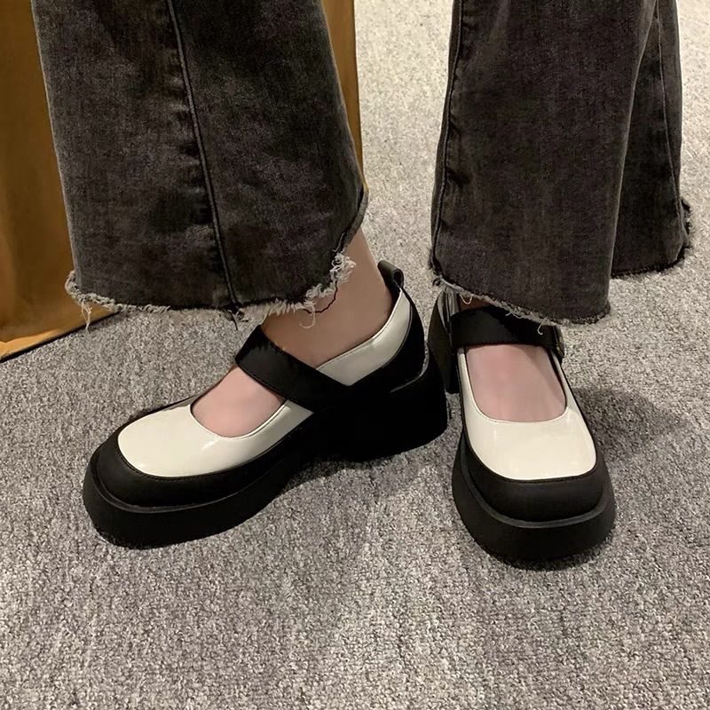 Giày búp bê nữ quai dán tag miu miu trẻ trung