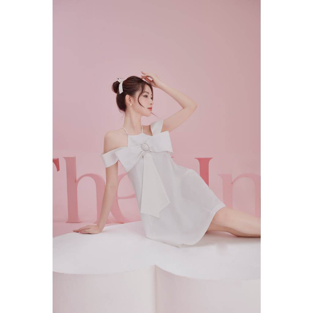 SOFIA DRESS - Đầm baby doll trắng tafta lụa | The First - Pre Fall 2023 The Unnie Collection