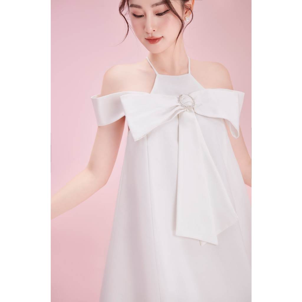 SOFIA DRESS - Đầm baby doll trắng tafta lụa | The First - Pre Fall 2023 The Unnie Collection