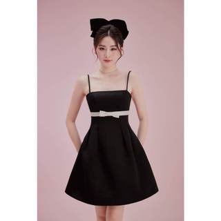 CLARA DRESS - Đầm hai dây tafta lụa thắt eo nơ mini | The First - Pre Fall 2023 The Unnie Collection