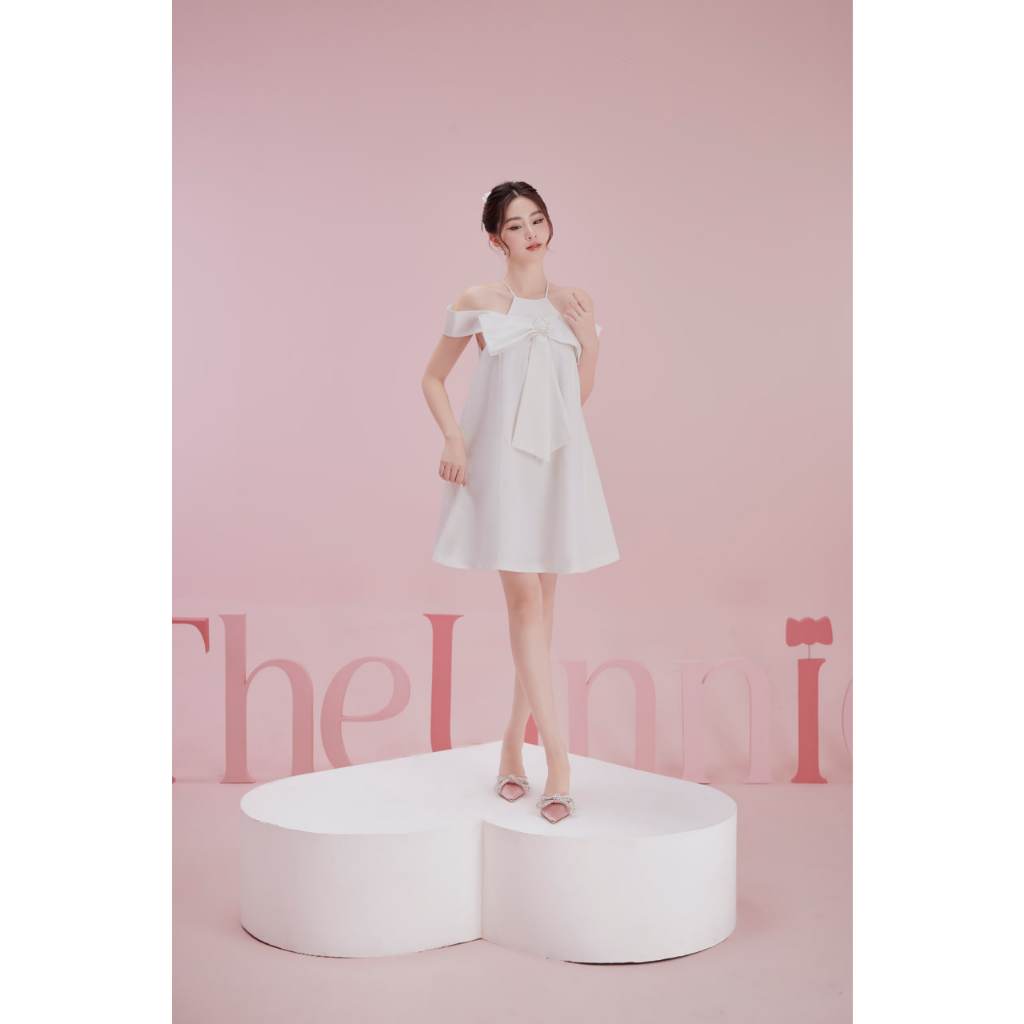 SOFIA DRESS - Đầm baby doll trắng tafta lụa | The First - Pre Fall 2023 The Unnie Collection