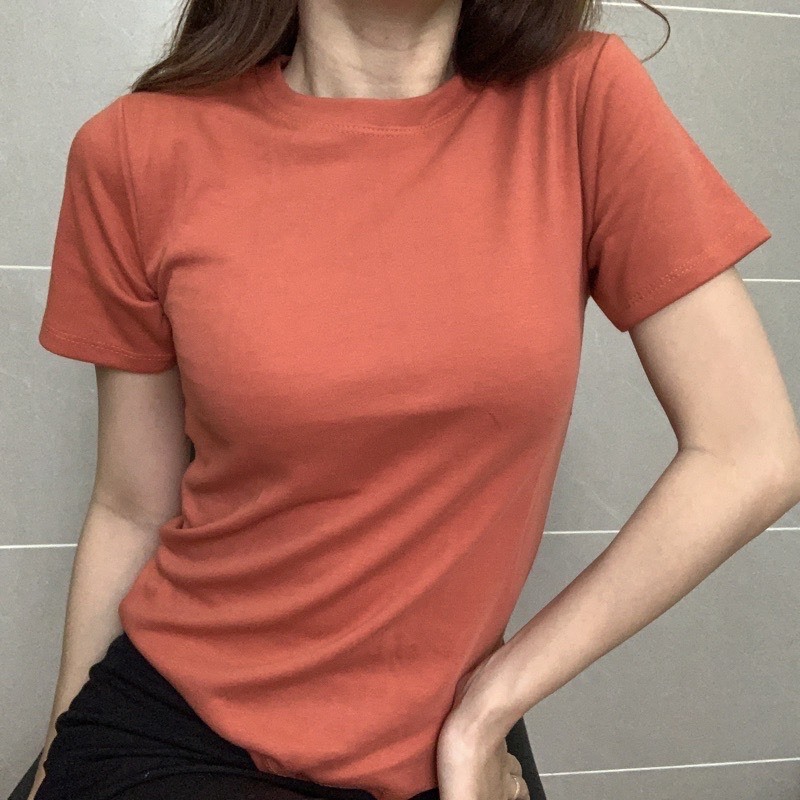 Áo Thun Nữ Baby Tee Tay Ngắn Cổ Tròn Ôm Body DÁNG DÀI
