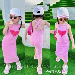 Váy bé gái 2 dây chéo lưng dáng Body cho bé yêu từ 8-26kg