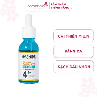 Garnier Dưỡng Chất Giảm Mụn Skin Naturals Bright Complete Anti-Acne Booster Serum 30ml 