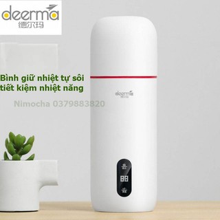 Bình đun nước giữ nhiệt mini chính hãng Deerma, Bình đun nước pha sữa di động bỏ túi, Cốc đun nước cầm tay mini tiện lợi
