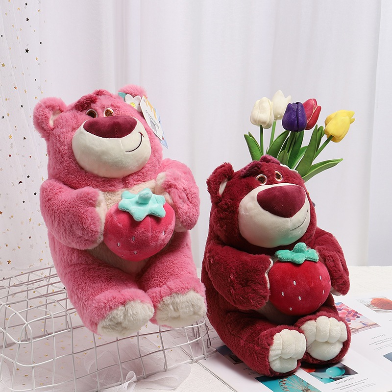 Gấu Bông Gấu Dâu Lotso Ôm Trái Dâu Cute hàng Quảng Châu cao cấp, Xưởng thú nhồi bông Tiến Đạt