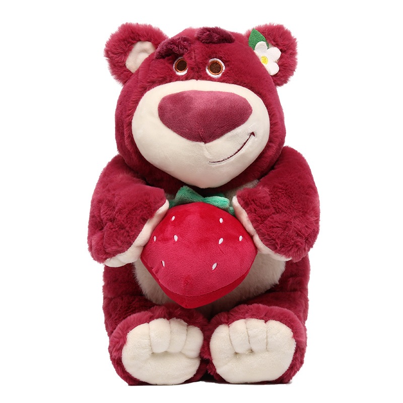 Gấu Bông Gấu Dâu Lotso Ôm Trái Dâu Cute hàng Quảng Châu cao cấp, Xưởng thú nhồi bông Tiến Đạt