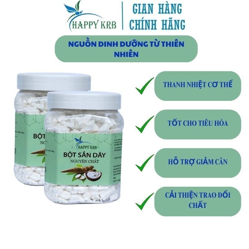 Bột Sắn Dây Nguyên Chất HAPPY KRB 100g- 500g Không Pha Trộn