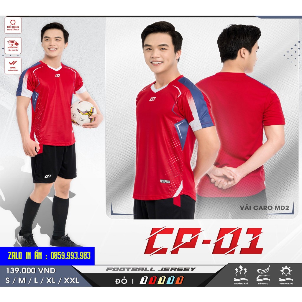 Bộ Quần Áo Bóng Đá CP01 Chất Vải Thấm Hút Siêu Thoải Mái, Thoáng Mát Siêu Đẹp CP01
