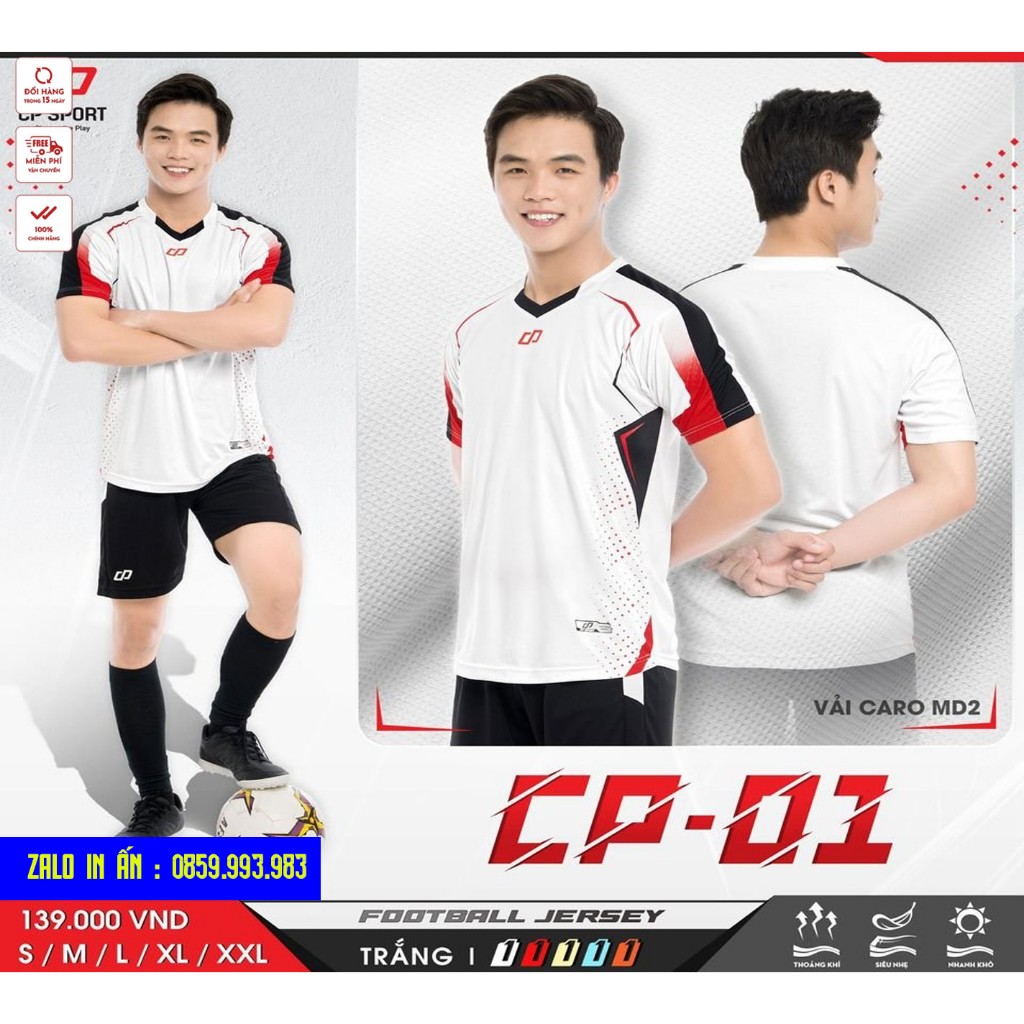 Bộ Quần Áo Bóng Đá CP01 Chất Vải Thấm Hút Siêu Thoải Mái, Thoáng Mát Siêu Đẹp CP01