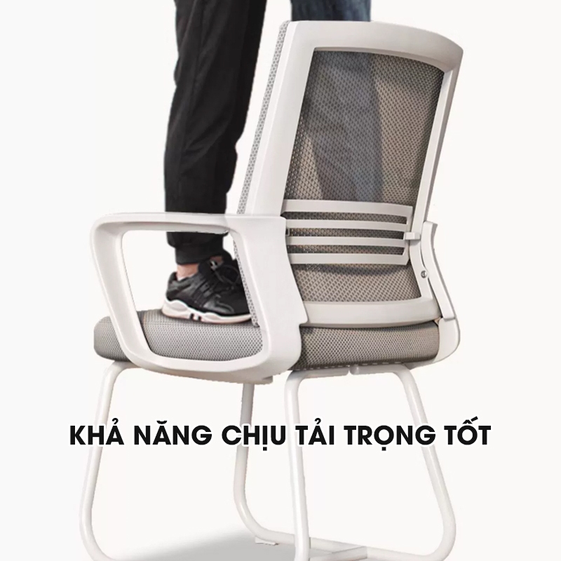 Ghế gấp gọn s111 đệm ngồi bọc da - Ghế ngồi chân quỳ tựa lưng đệm ngồi bọc vải lưới thoáng khí khung kim loại cao cấp