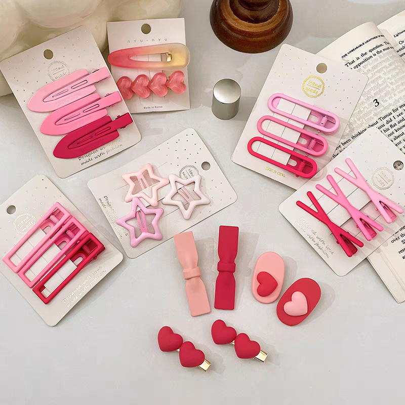 Kẹp tóc sét 19 Món Cặp Tóc Mái Hình Cá Mập Màu Hồng Ngọt Ngào Dễ Thương Cho Bạn Gái