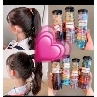 Ống 100 dây cột tóc phong cách hàn quốc - Dây buộc tóc , dây cột tóc