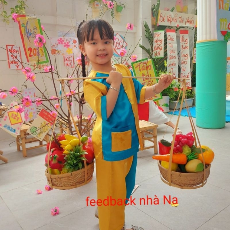 Bộ bà ba mẫu ghép bé trai bé gái size 8 - 25ky