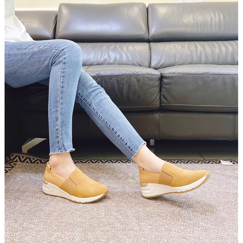 Slip on da thật phối da lộn siêu nhẹ - 1034