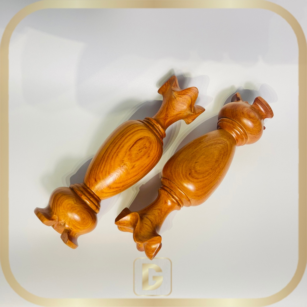 Cặp Lục Bình Sinh Vượng Khí - Gỗ Hương Đá - Cao 25cm - Phong Thủy May Mắn - Để Bàn - Hộc Tủ - Quà Tặng Tân Gia - Sưu Tầm