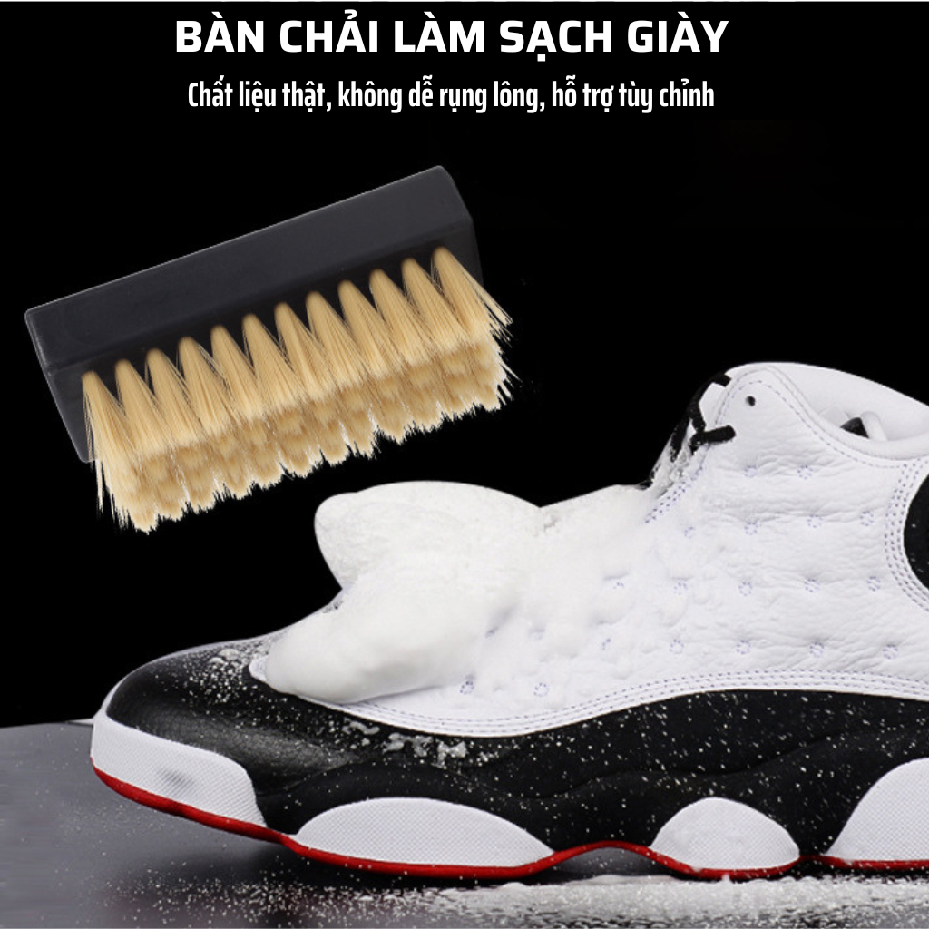 Bàn Chải Đánh Giày Chuyên Dùng Đánh Giày Vải, Sneaker, Giày Da Lộn Nội Thất Ô Tô, Đồ Nỉ Lông Mềm Và Lông Cứng