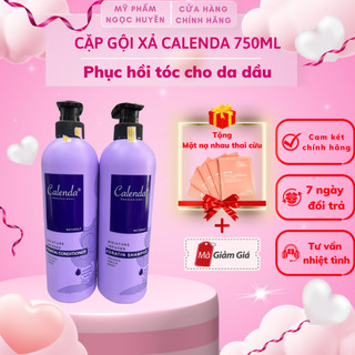 Dầu gội xả calenda 750ml phục hồi mềm mượt ngăn dầu ngăn rụng tóc hàng chính hãng