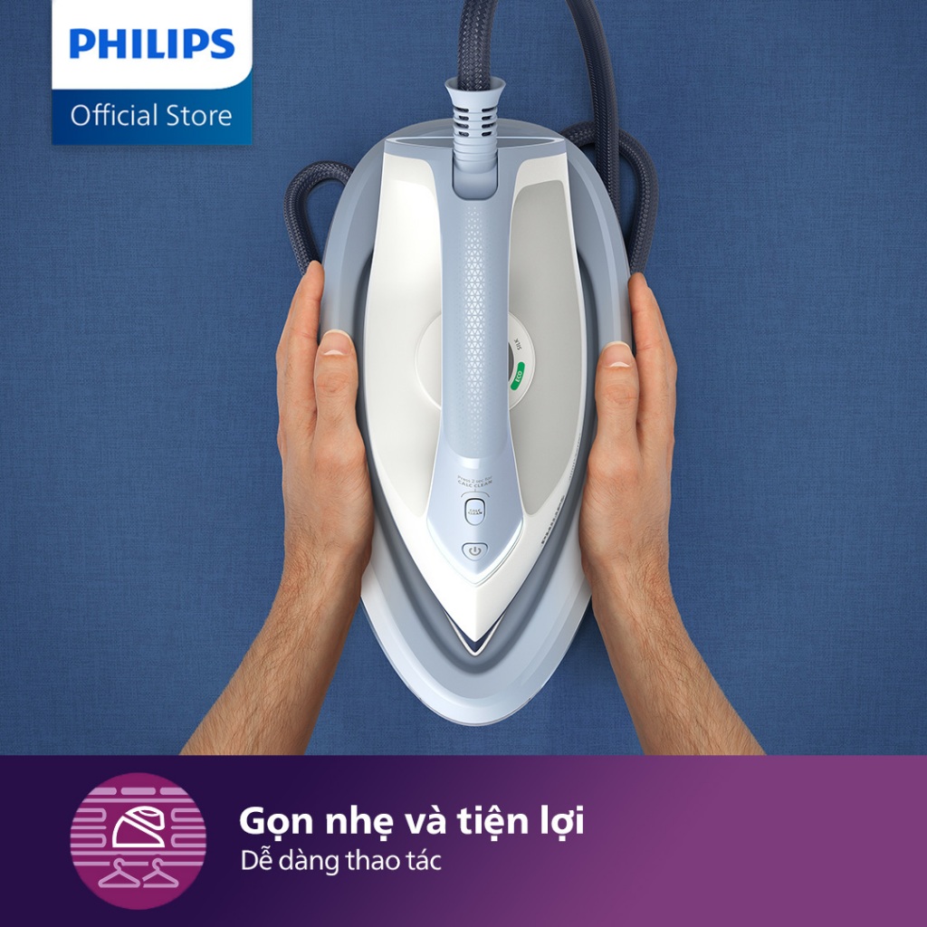 Bàn ủi hơi nước hệ thống Philips PSG3000/20 |2400W| mặt đế Ceramic - Hàng Chính Hãng