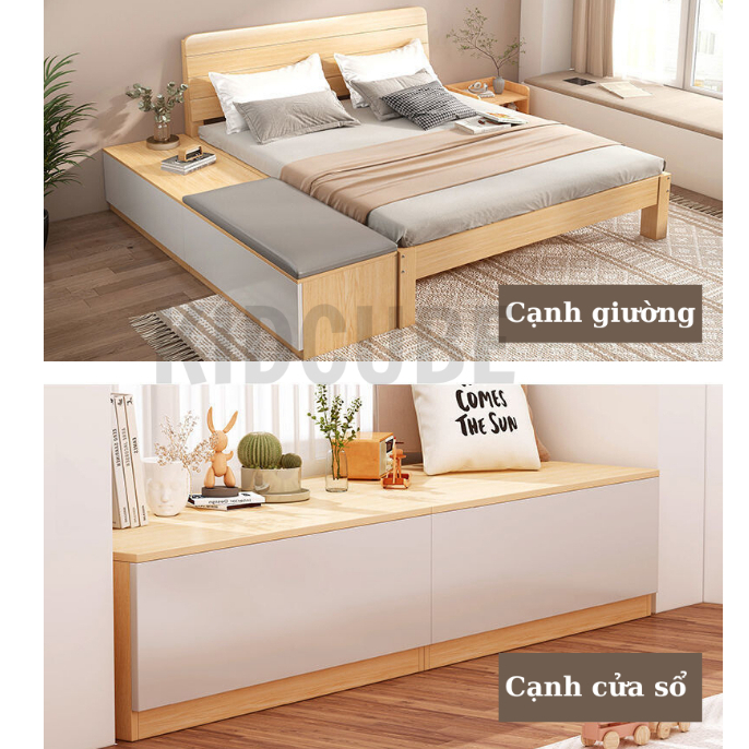 Tủ quần áo đựng đồ đa năng, trang trí phòng ngủ phòng khách sang trọng, tiện ích làm từ gỗ MDF cao cấp KIDCUBE - D05