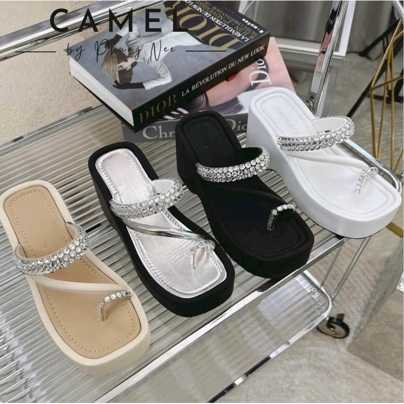 Dép bánh mì 2 quai xoàn đá bigsize, size 40-44