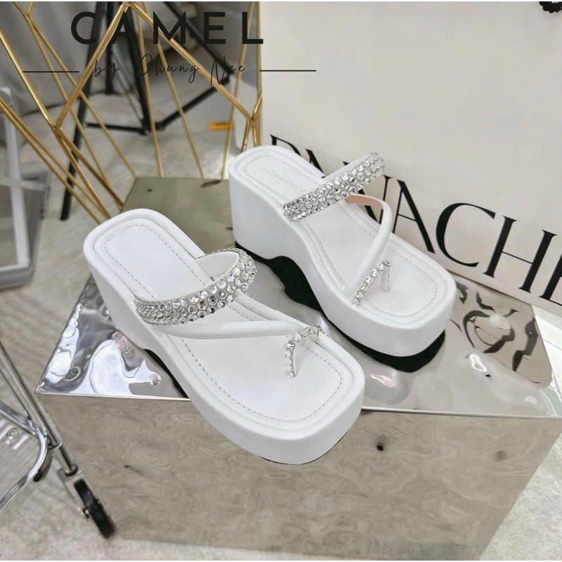 Dép bánh mì 2 quai xoàn đá bigsize, size 40-44