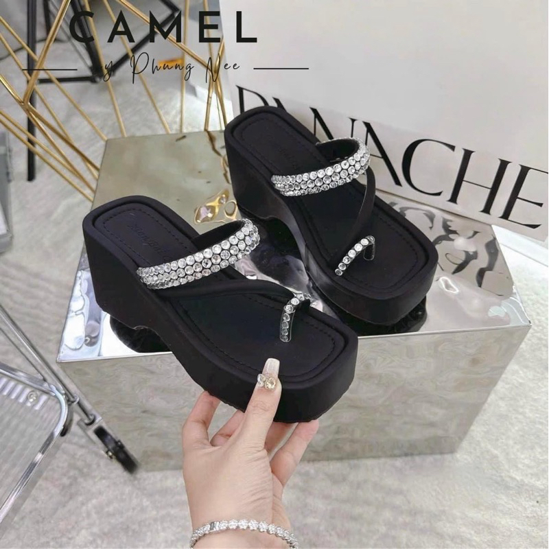 Dép bánh mì 2 quai xoàn đá bigsize, size 40-44