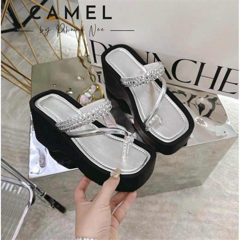 Dép bánh mì 2 quai xoàn đá bigsize, size 40-44