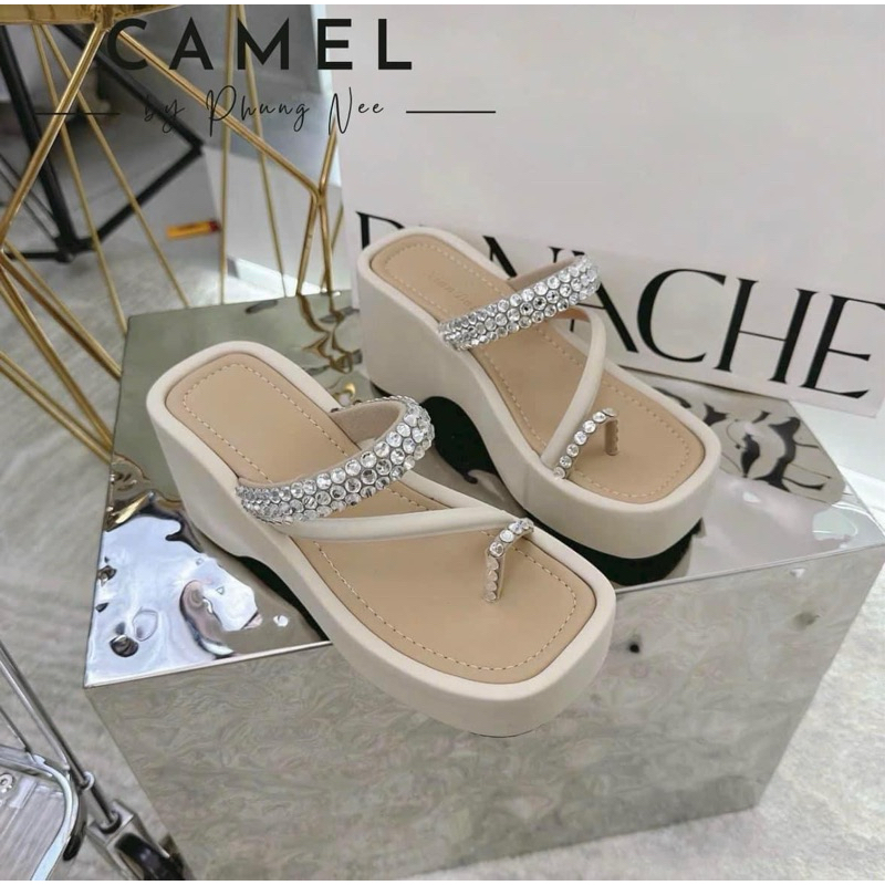 Dép bánh mì 2 quai xoàn đá bigsize, size 40-44