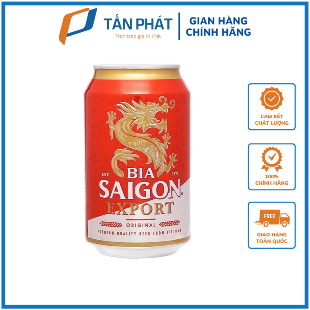 1 Lon Bia Sài Gòn Đỏ Export lon 330ml