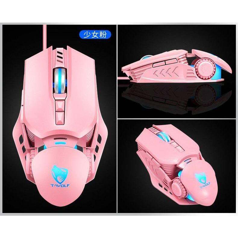 Chuột Máy Tính Có Dây Chuột Gaming LED RGB T-WOLF G530 Chuột Laptop PC Mouse Chơi Game
