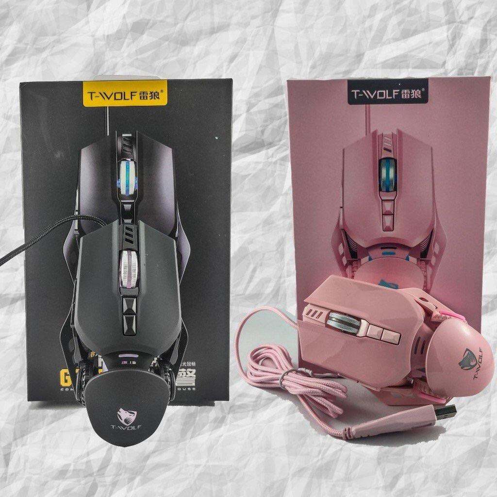 Chuột Máy Tính Có Dây Chuột Gaming LED RGB T-WOLF G530 Chuột Laptop PC Mouse Chơi Game