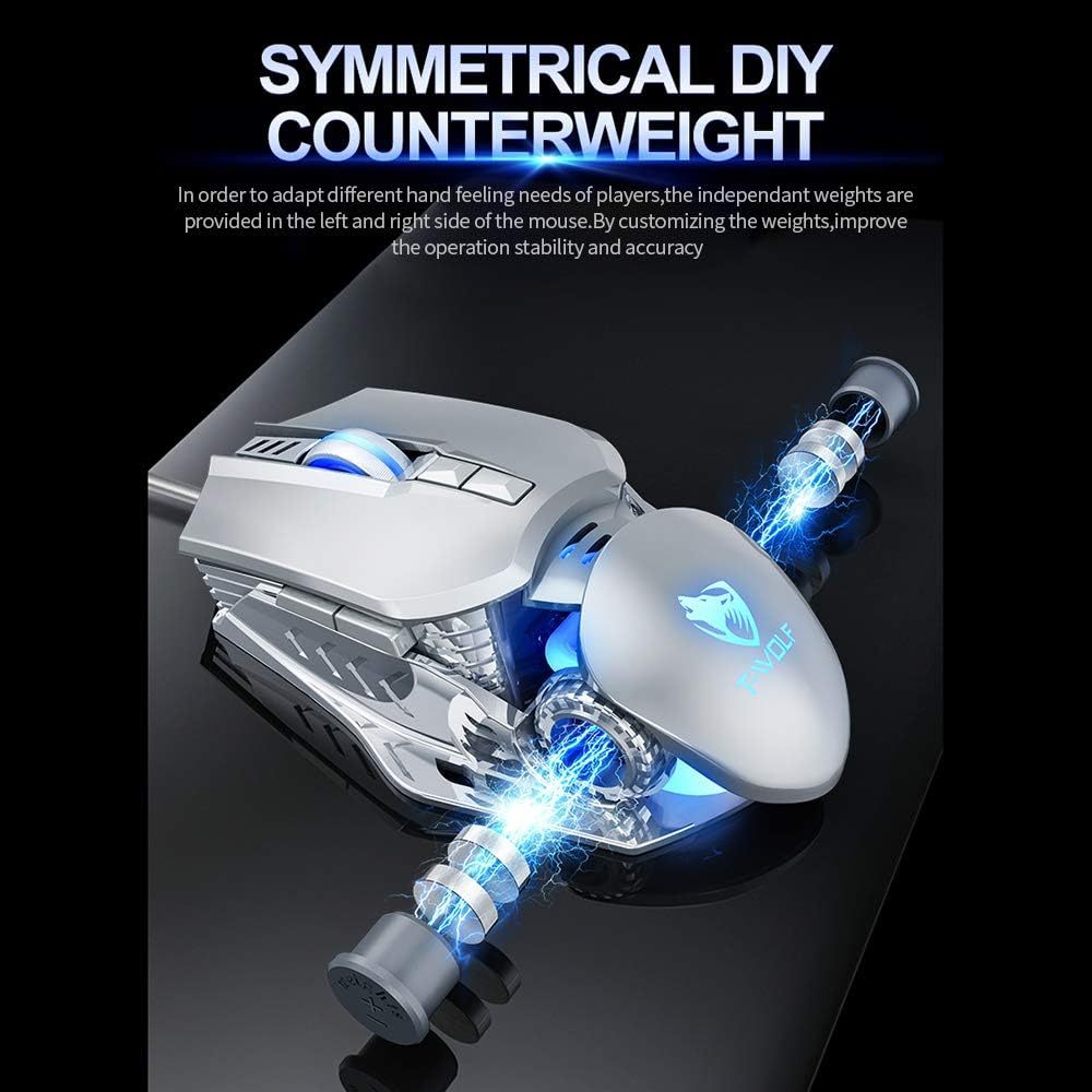 Chuột Máy Tính Có Dây Chuột Gaming LED RGB T-WOLF G530 Chuột Laptop PC Mouse Chơi Game