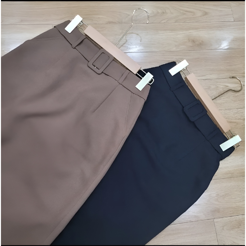 Chân Váy Công Sở Suông 90cm_ Kèm Đai_Có Lót Váy, Chất Vải Vitex,Chân Váy Che Khuyết Điểm,Chân Váy Công Sở_CV56