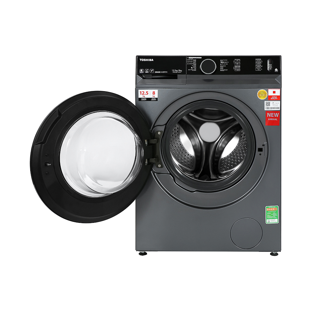 Máy giặt sấy Toshiba Inverter giặt 12.5 kg - sấy 8 kg TWD-BM135GF4V