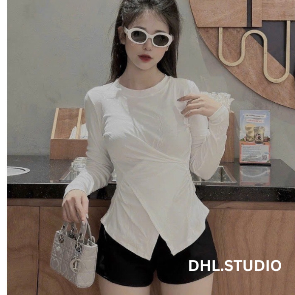 Áo kiểu tiểu thư tay bồng - D16