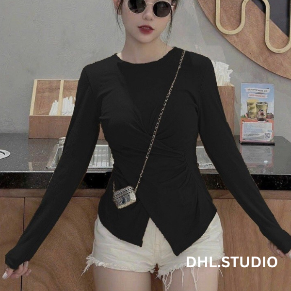 Áo kiểu tiểu thư tay bồng - D16