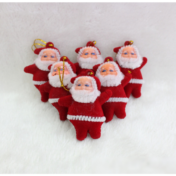 Phụ kiện trang trí noel BỘ 6 ÔNG GIÀ NOEL A27