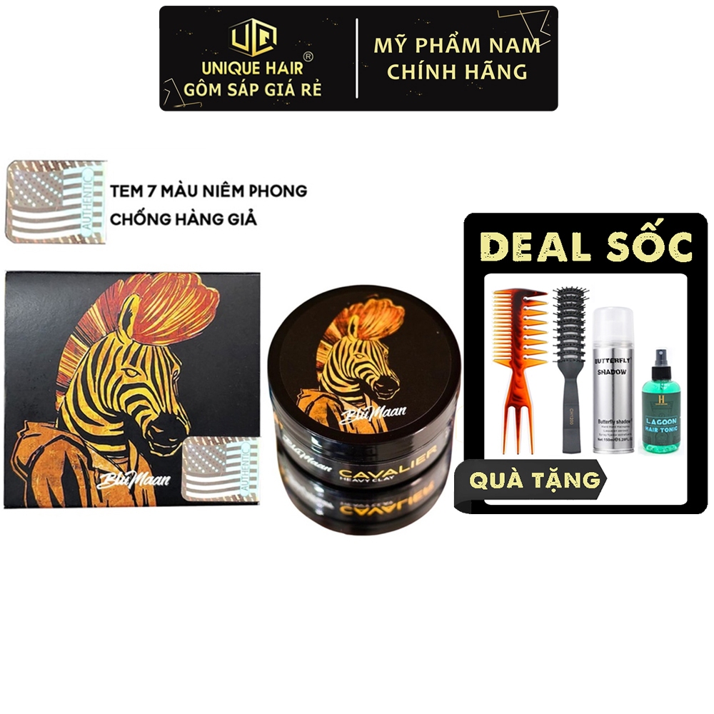 Sáp vuốt tóc Blumaan cavalier ngựa vằn 74ml | Siêu Giữ Nếp - USA 2023 + Quà Tặng